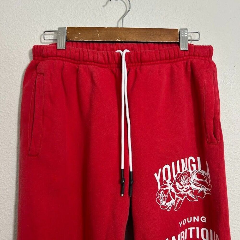 Young LA Immortal Joggers Men's L Red Sweatpants Drawstring - Picture 4 of 11